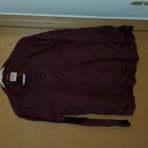 Wrangler Burgundy Button-Up Shirt